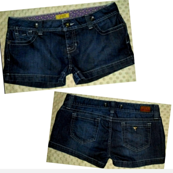 Guess Jean Shorts Size 31 Dark Stretch EUC - Picture 2 of 10